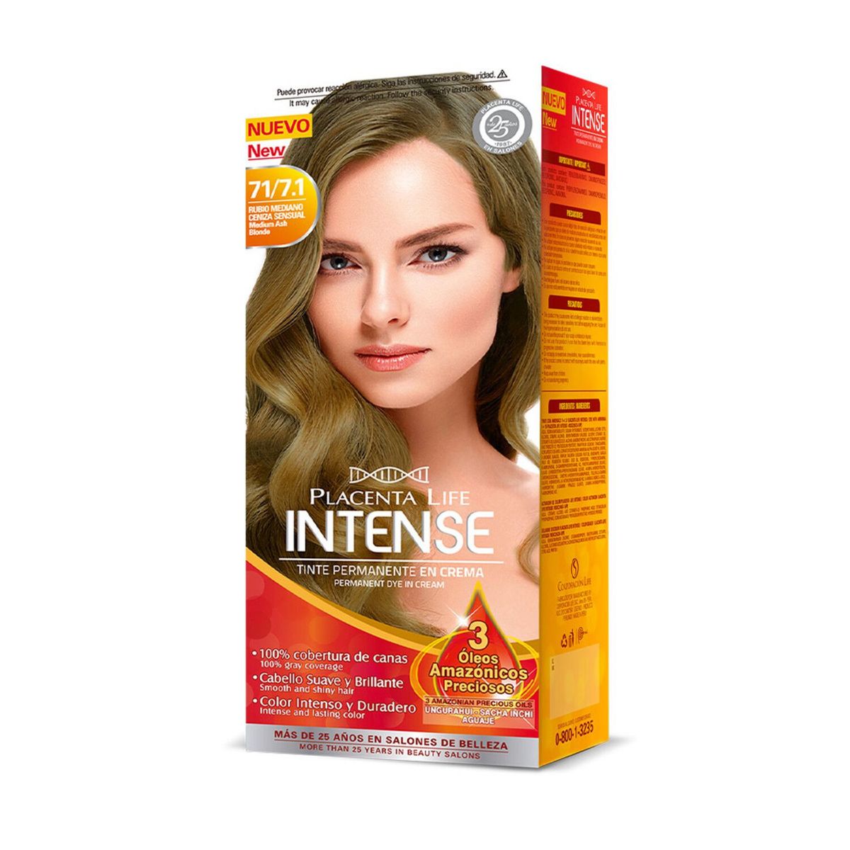 INTENSE - Tinte para Cabello Rubio Mediano Cenizo Sensual Intense