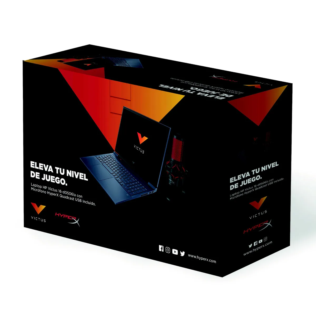 HP - Gamer Intel Core I5 Rtx 3050 8gb 512gb Ssd 16.1" Victus 16-d0506la + Micrófono Hyper X Quadcast