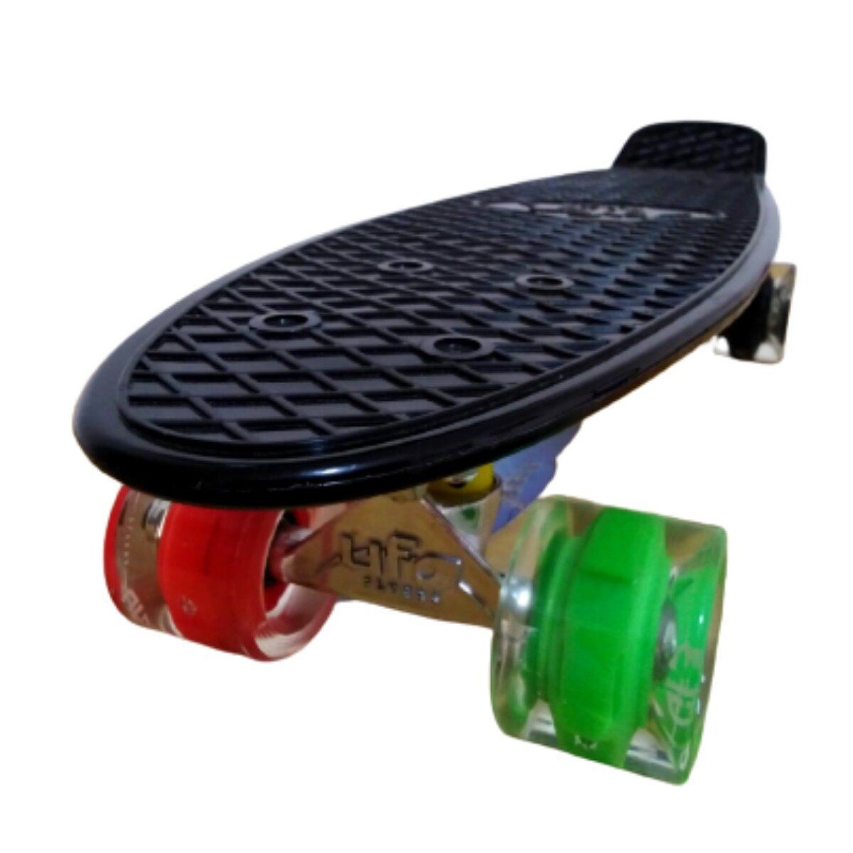 GENERICO - Penny Negro Skate Patineta Con Luces Llantas