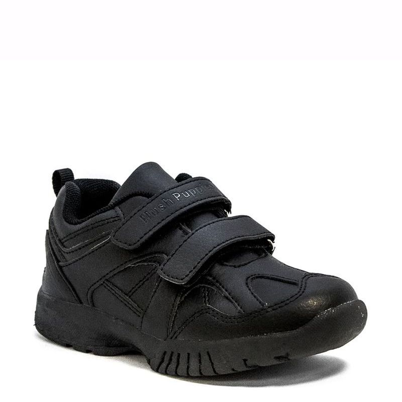 HUSH PUPPIES - Zapatilla Escolar Race 2 Velcros Negro Unisex Hush Puppies