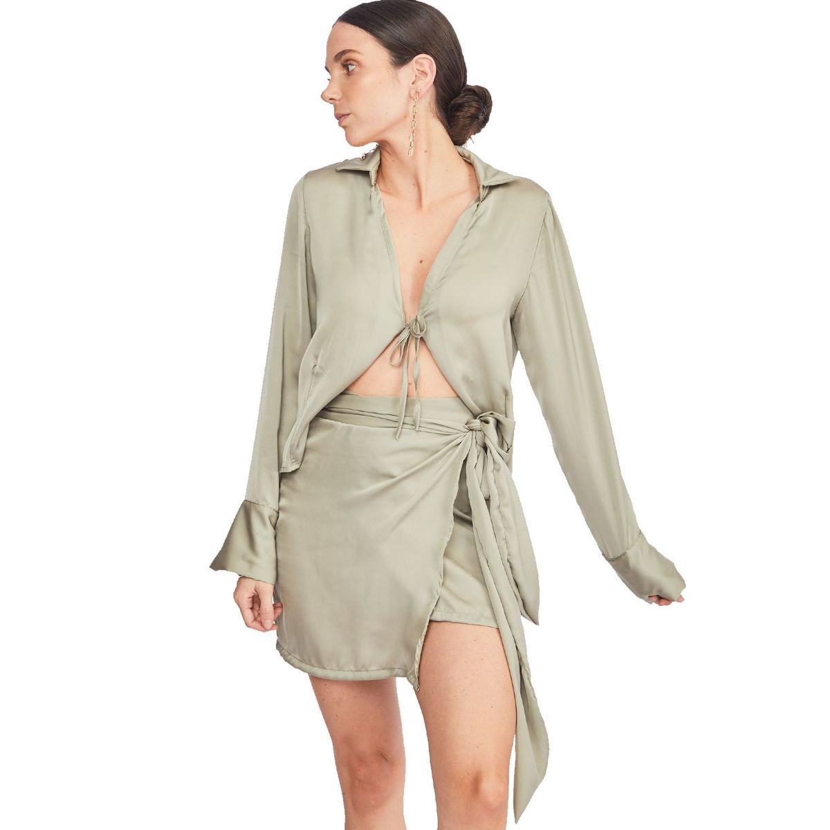 FINDING MAGNOLIA - Vestido Corto Casual Seda Mujer Finding Magnolia