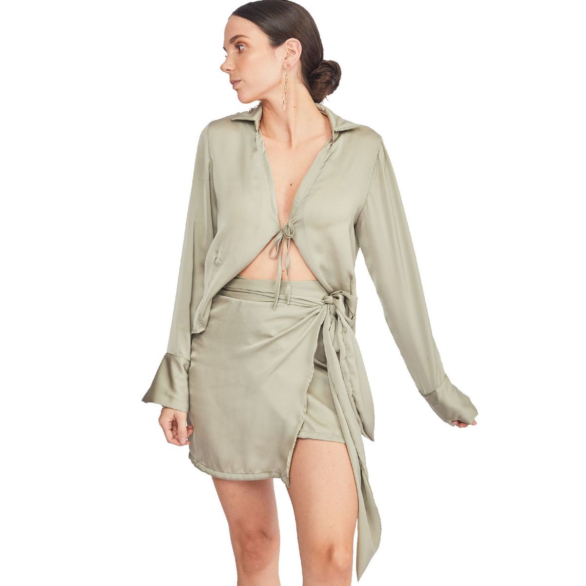 FINDING MAGNOLIA - Vestido Corto Casual Seda Mujer Finding Magnolia