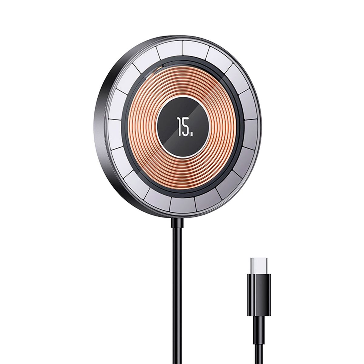 USAMS - Cargador Celular Inalambrico Magsafe 15W Transparente