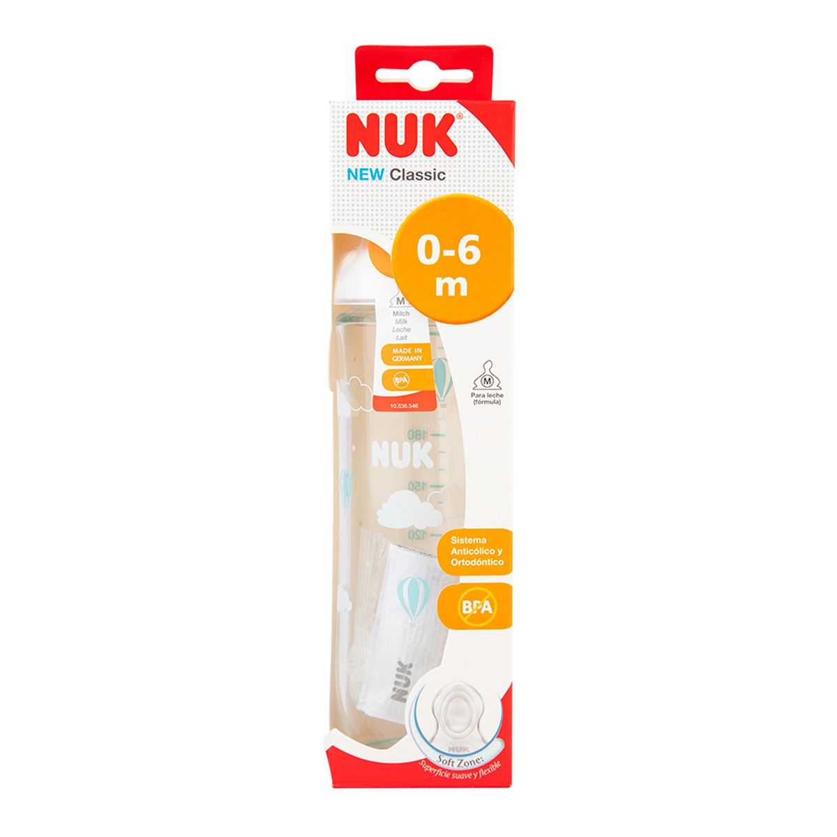 NUK - Biberón First Choice + New Classic Vidrio 240ml Nuk