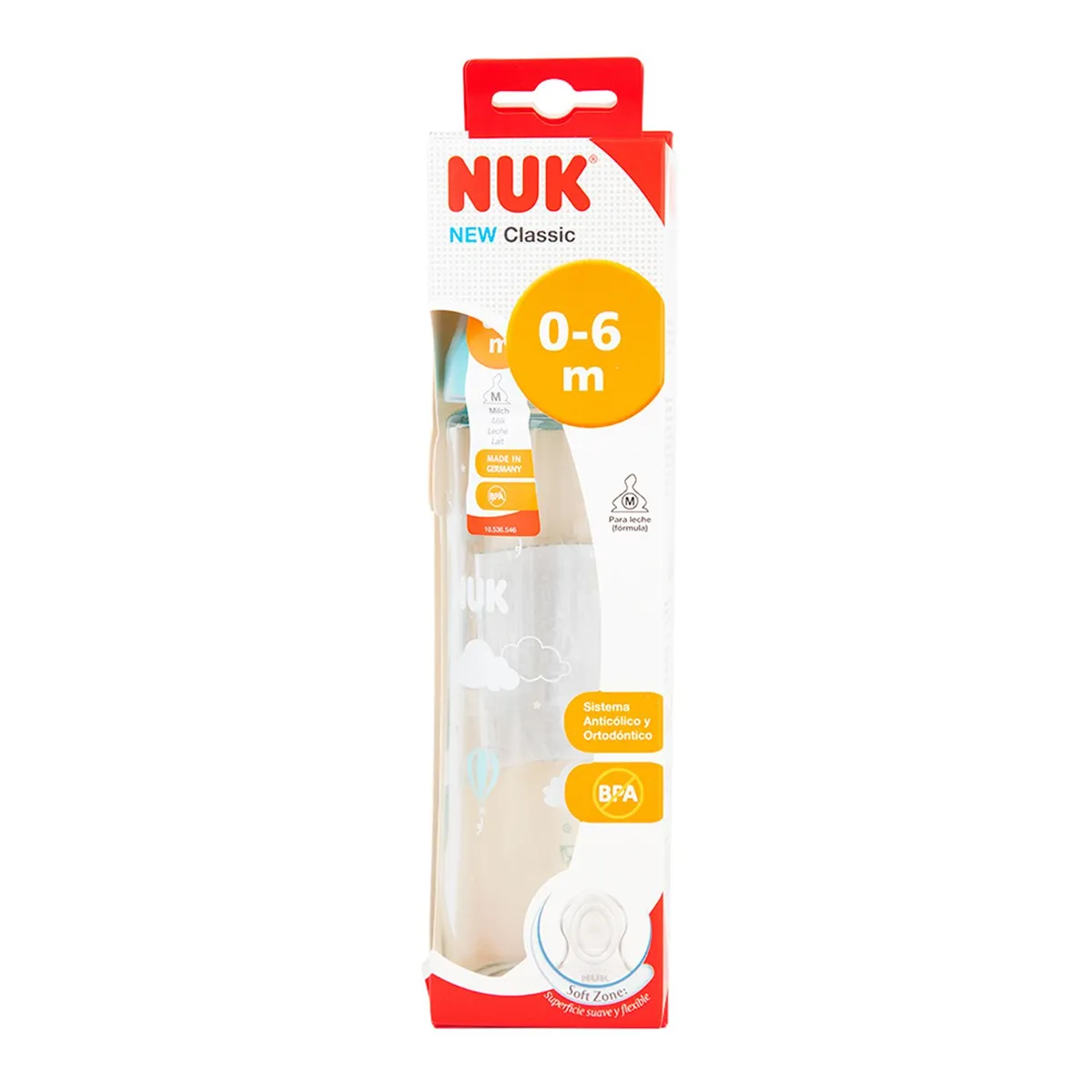 NUK - Biberón First Choice + New Classic Vidrio 240ml Nuk