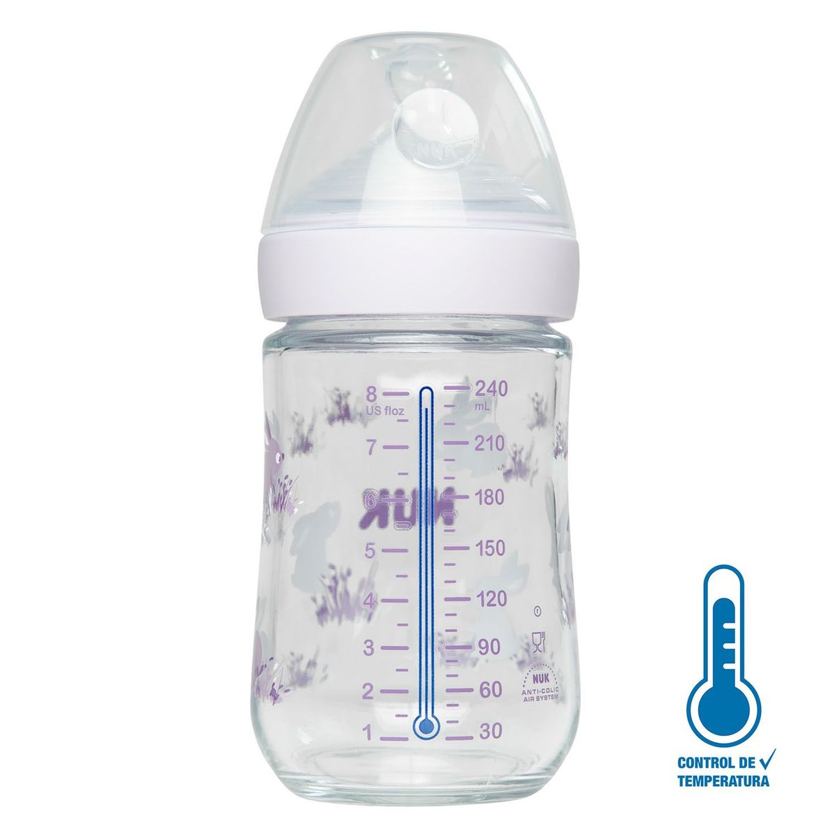 NUK - Biberón Nature Sense Vidrio CT 240ml Nuk