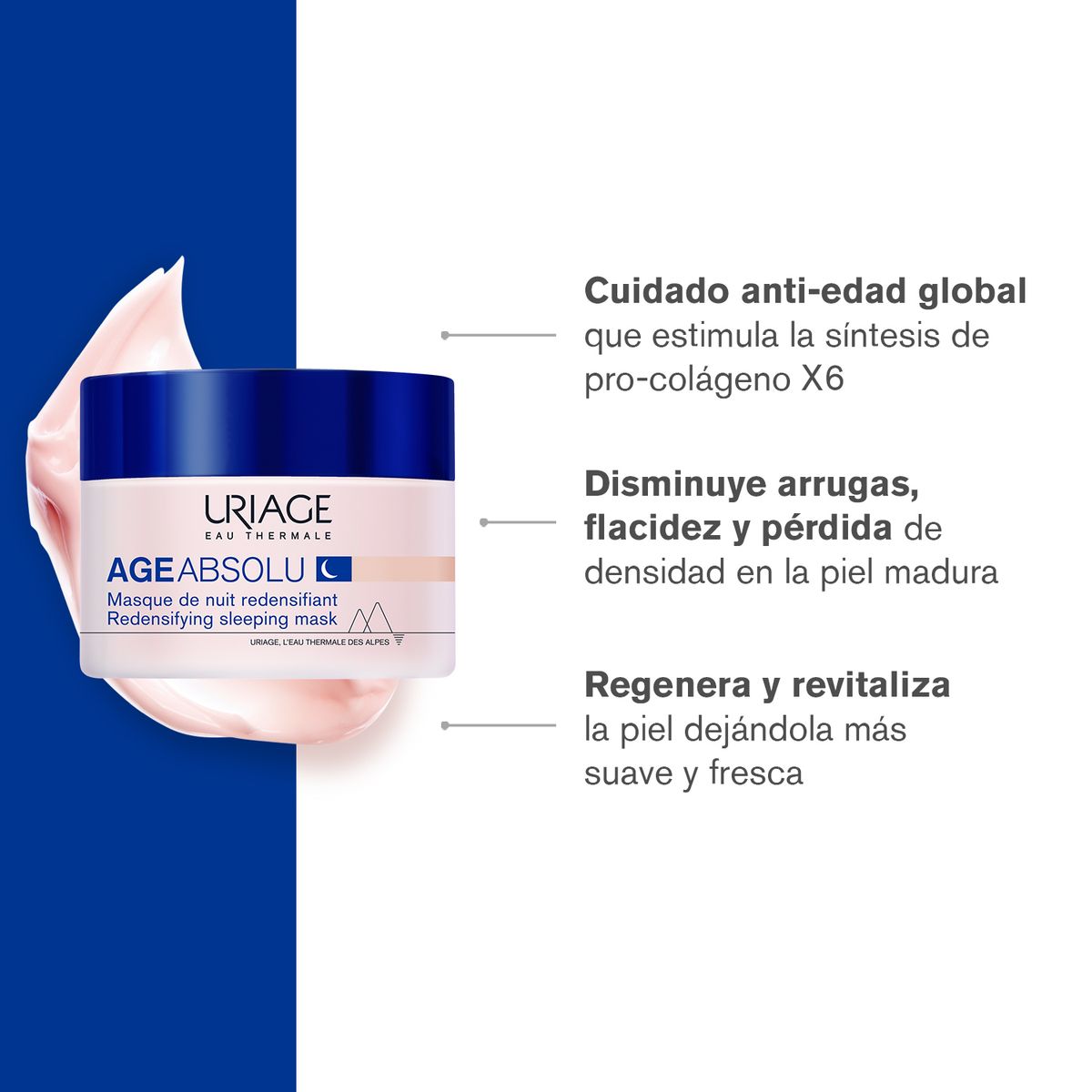 URIAGE - Uriage Age Absolu Mascarilla De Noche Redensificadora 50ml - Cuidado anti-edad global 