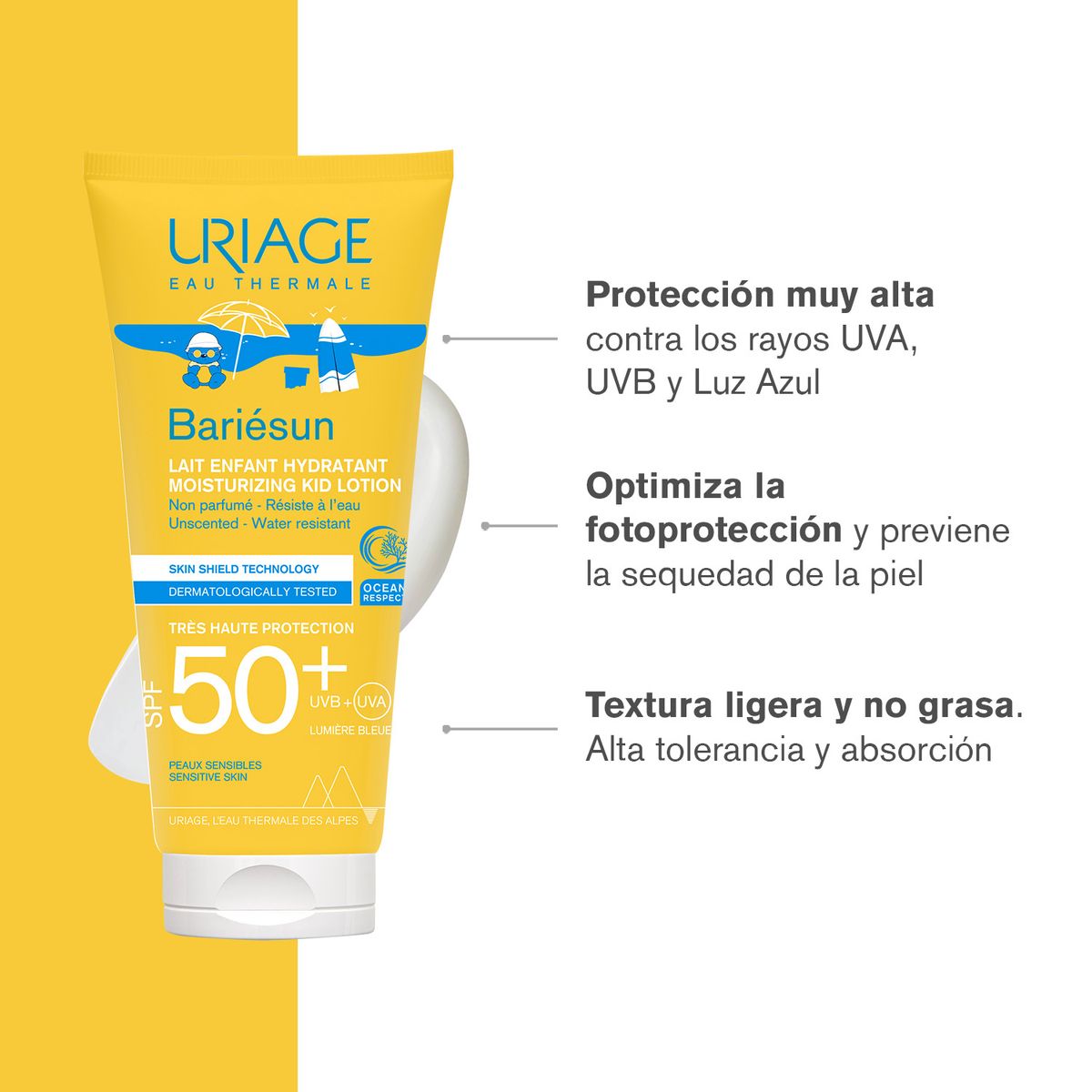 URIAGE - Uriage Bariésun Leche de Niños SPF50+ 50ml - Bloqueador solar para niños