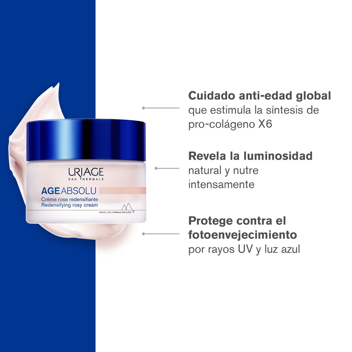 URIAGE - Uriage Age Absolu Crema Rosa Redensificante 50ml - Cuidado anti-edad global 