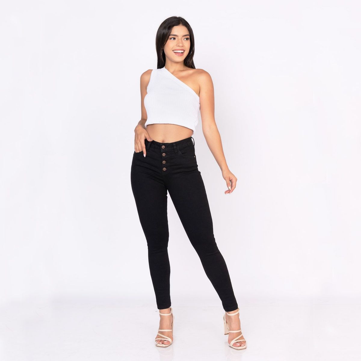 JAROLA - Jean Skinny Tiro Alto Mujer Jarola