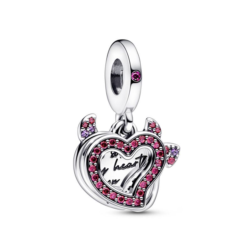 PANDORA - Charm colgante doble Corazón Pandora