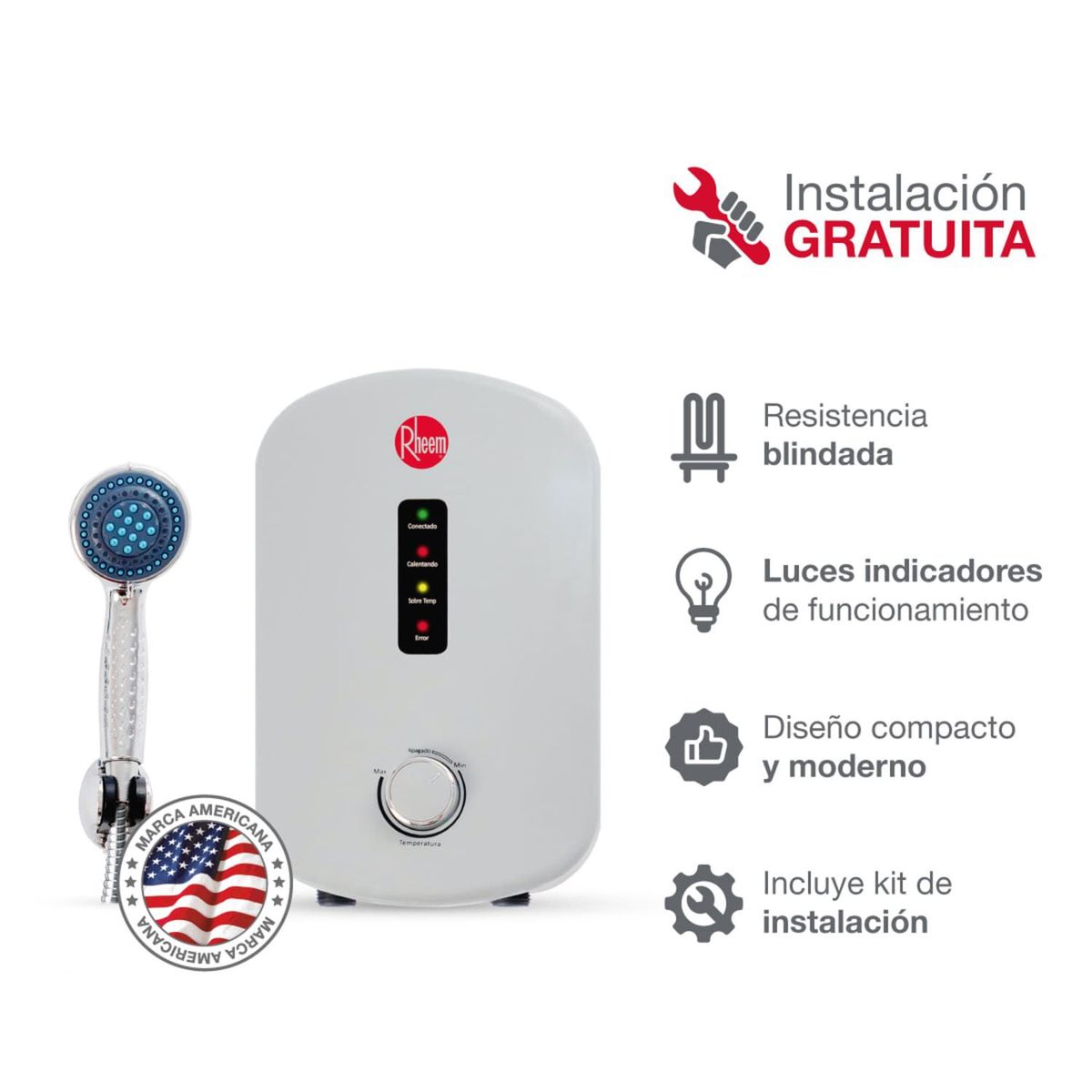 RHEEM - Rapiducha  Elegant 4.5 KW RHEEM