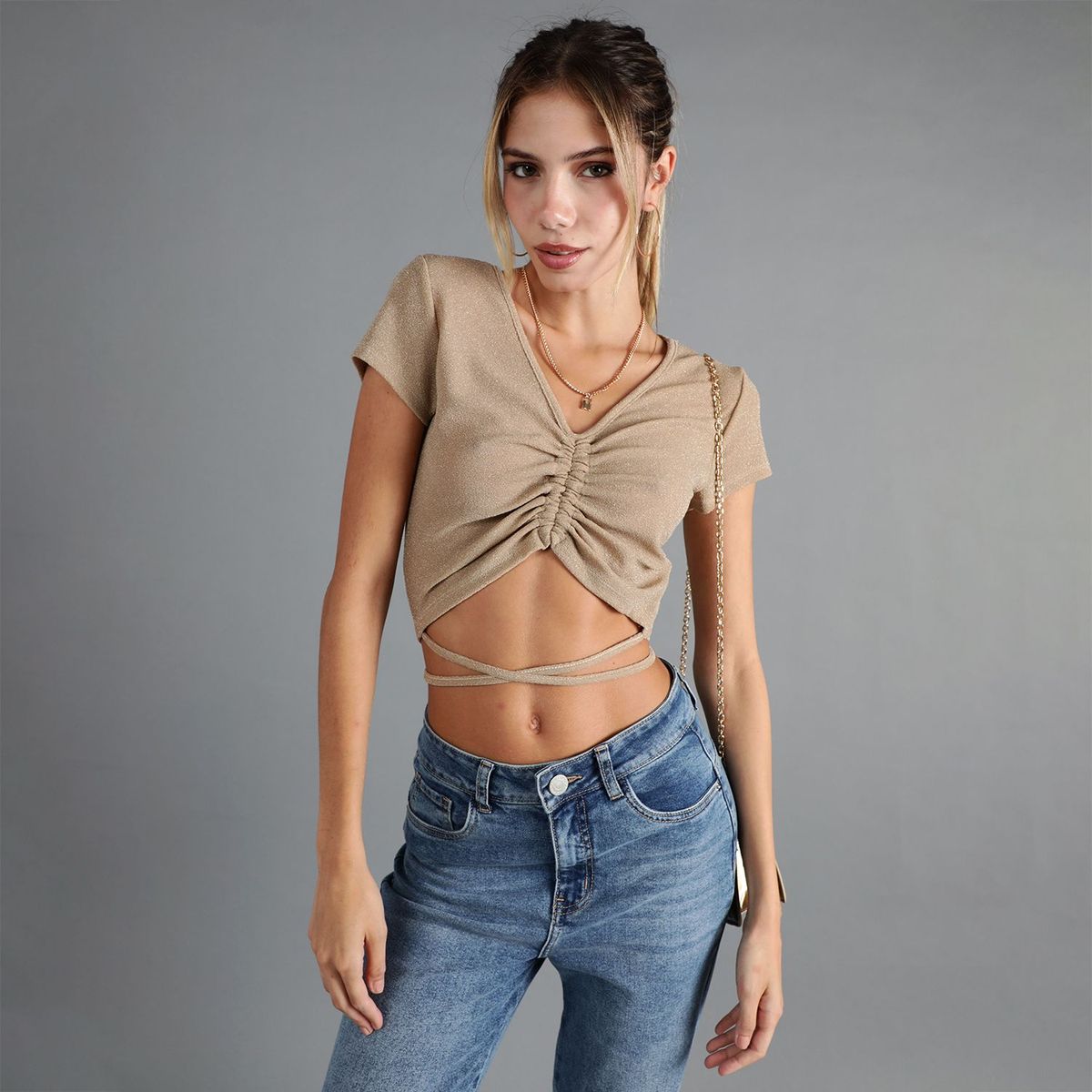 MOSSIMO - Top Manga Corta Mujer Mossimo x Luana Barron