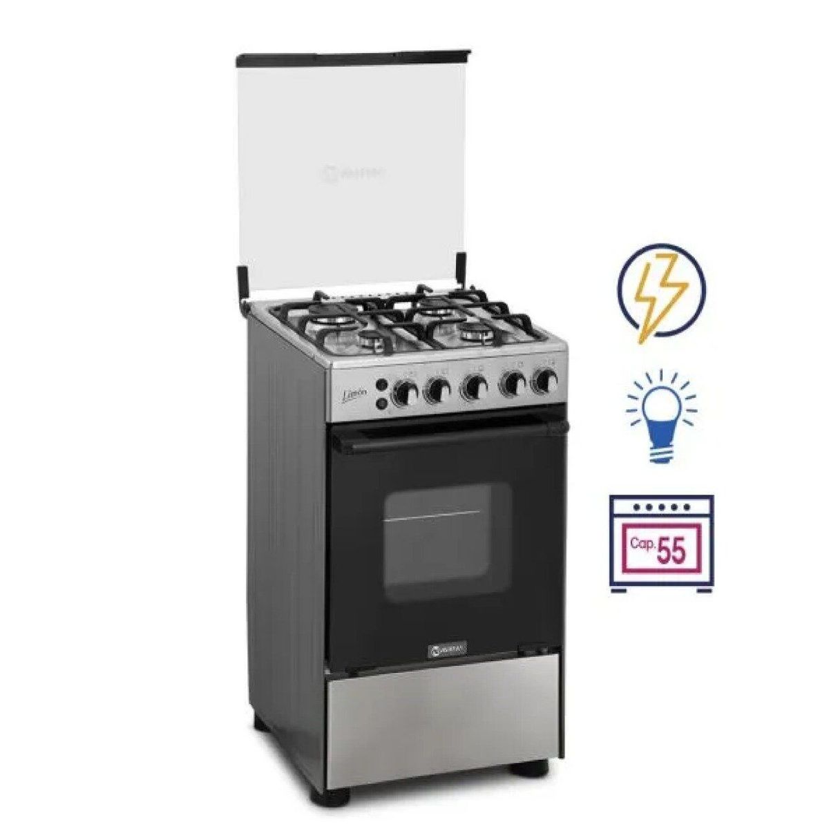 MIRAY -  Cocina A Gas Miray 4 Hornillas Encendido Y Luz