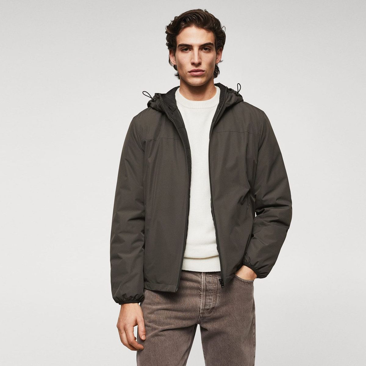 MANGO - Casaca Impermeable Hombre Mango Man Performance