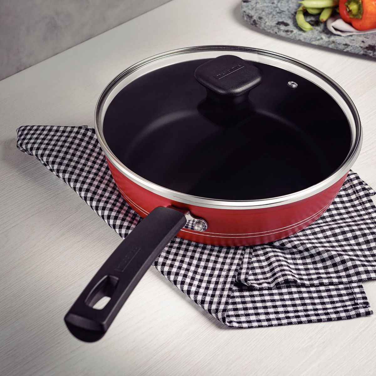 TRAMONTINA - Sarten 24 cm Sicilia Rojo