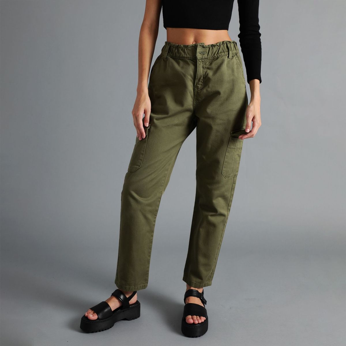 DENIMLAB - Pantalón Cargo Mujer Denimlab