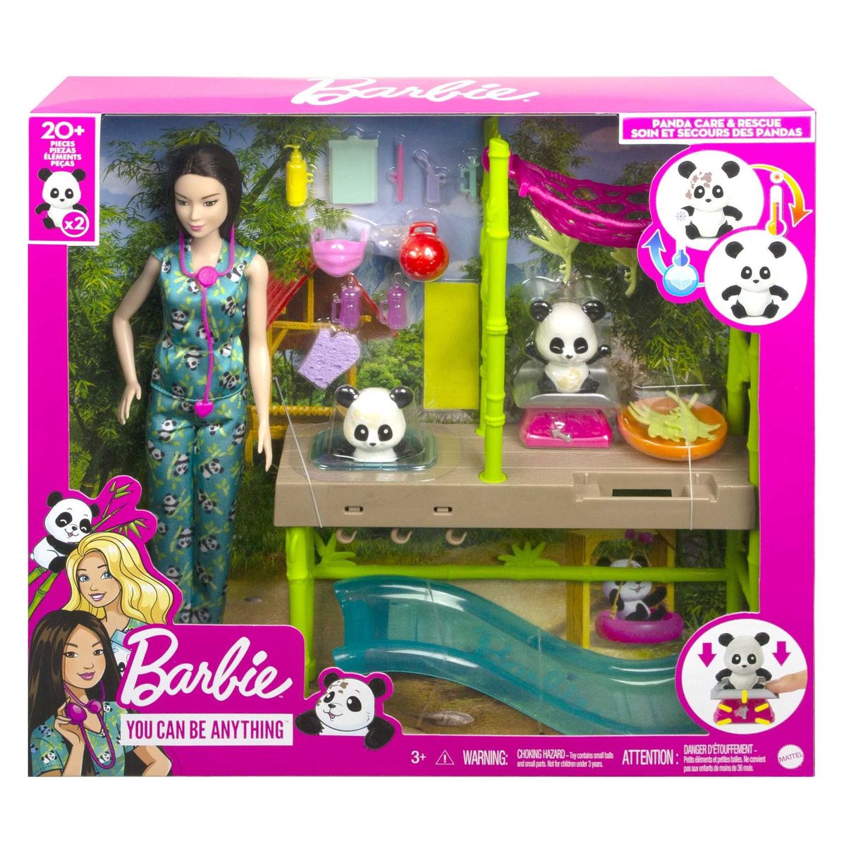 BARBIE - Set de Juego Barbie Profesiones Cuidadora De Pandas
