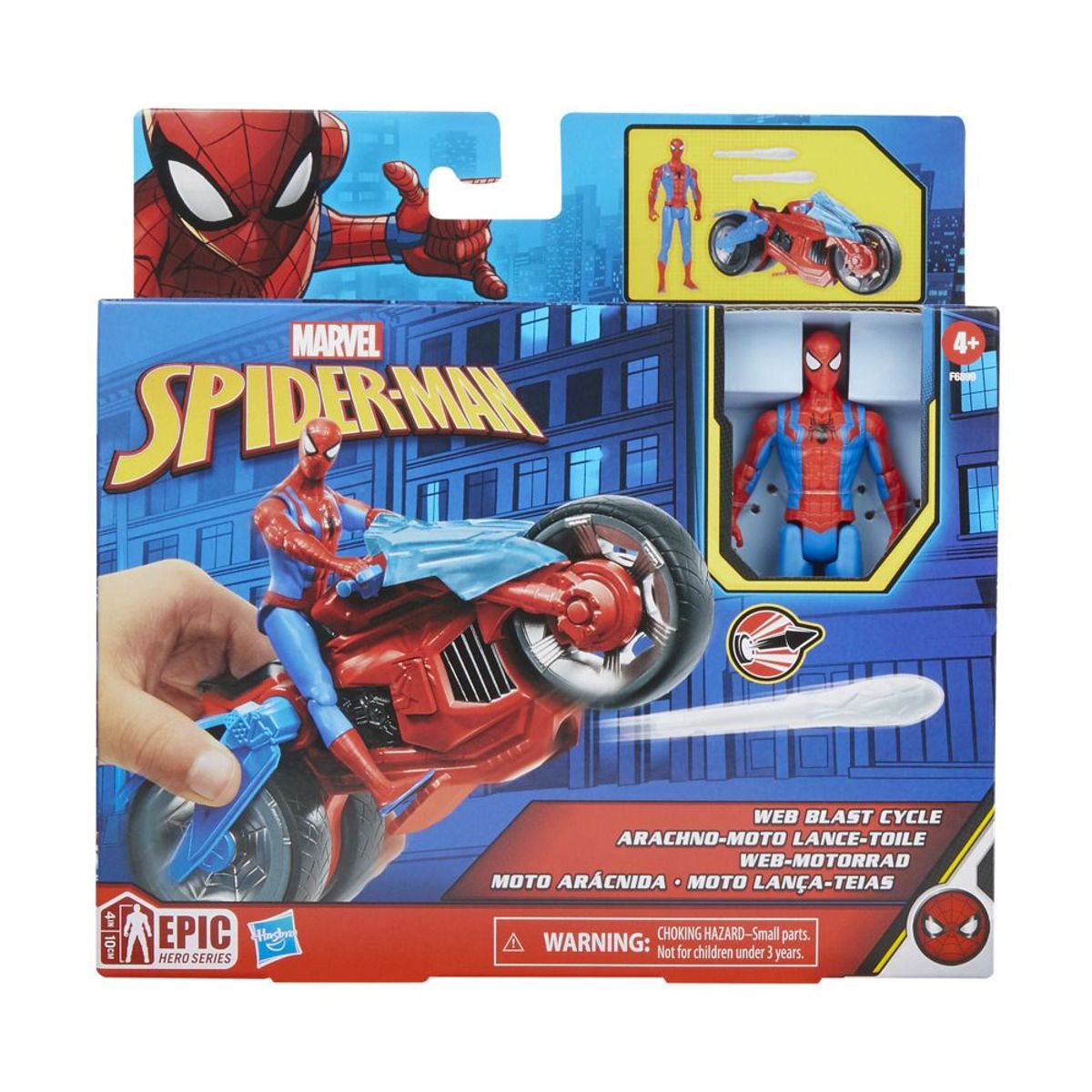 MARVEL - Juguete Motocicleta Spiderman Marvel