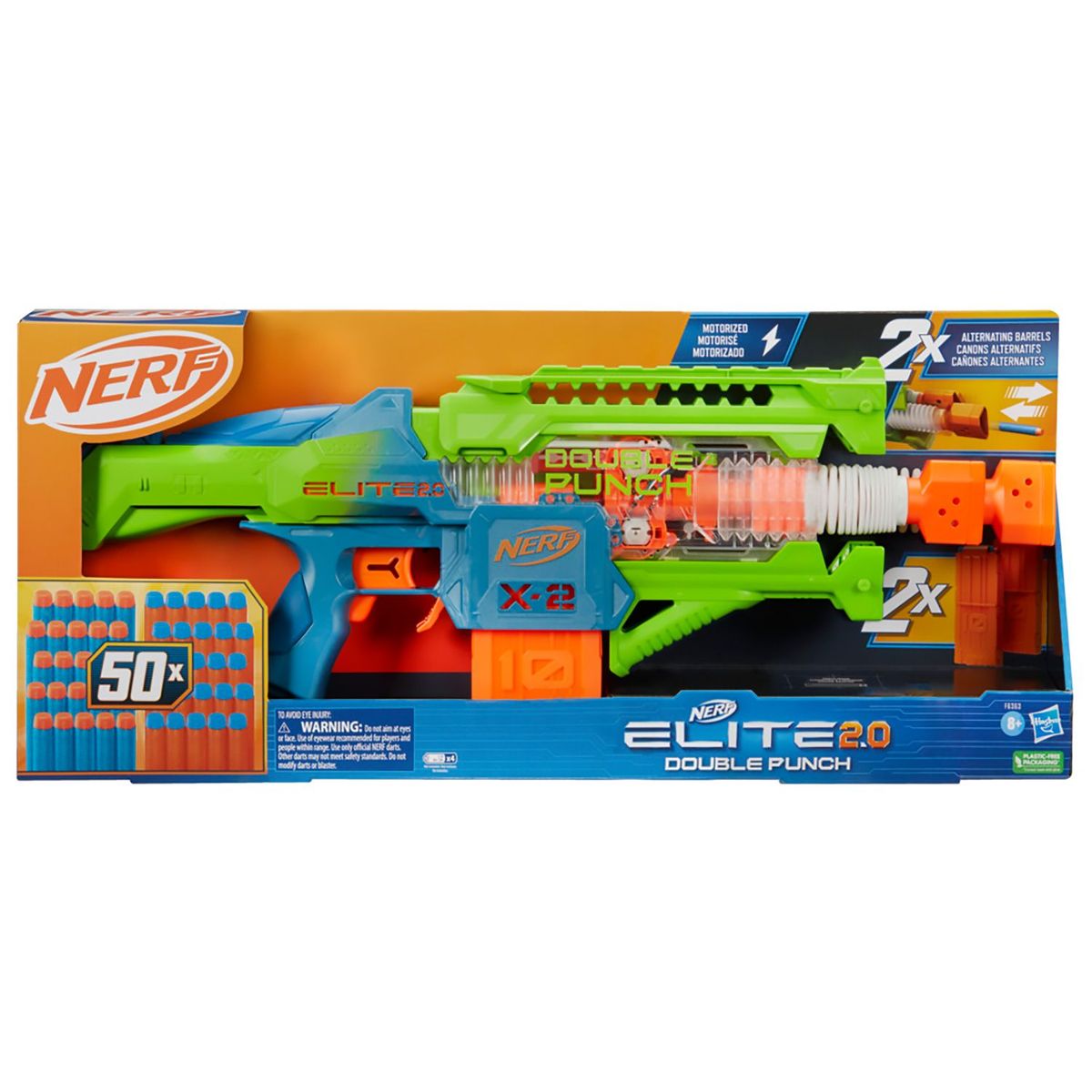NERF - Lanzador Nerf Elite 2.0 Double Punch