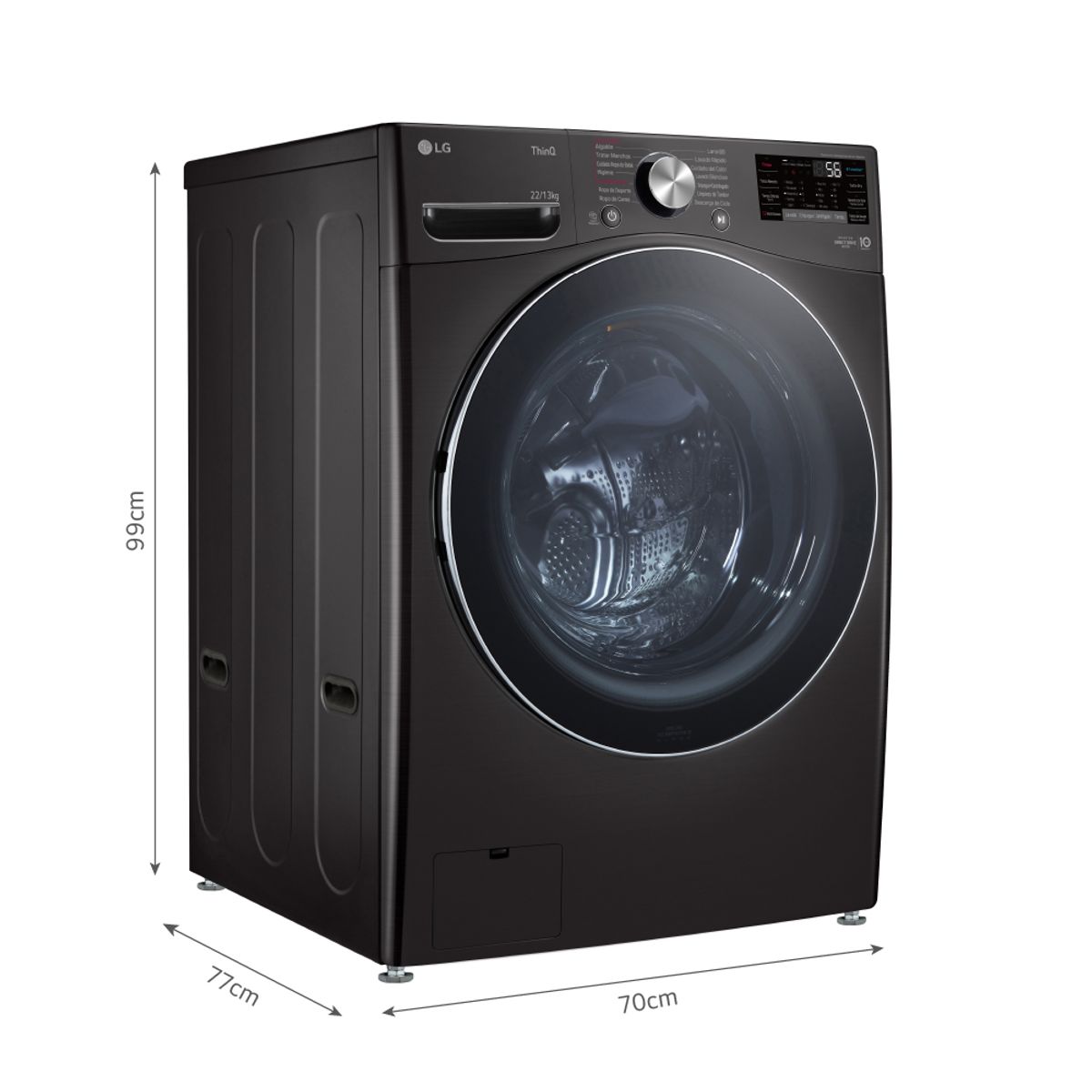 LG - Lavaseca WD22BV2S6R 22/13Kg AI DD Carga Frontal Negra LG