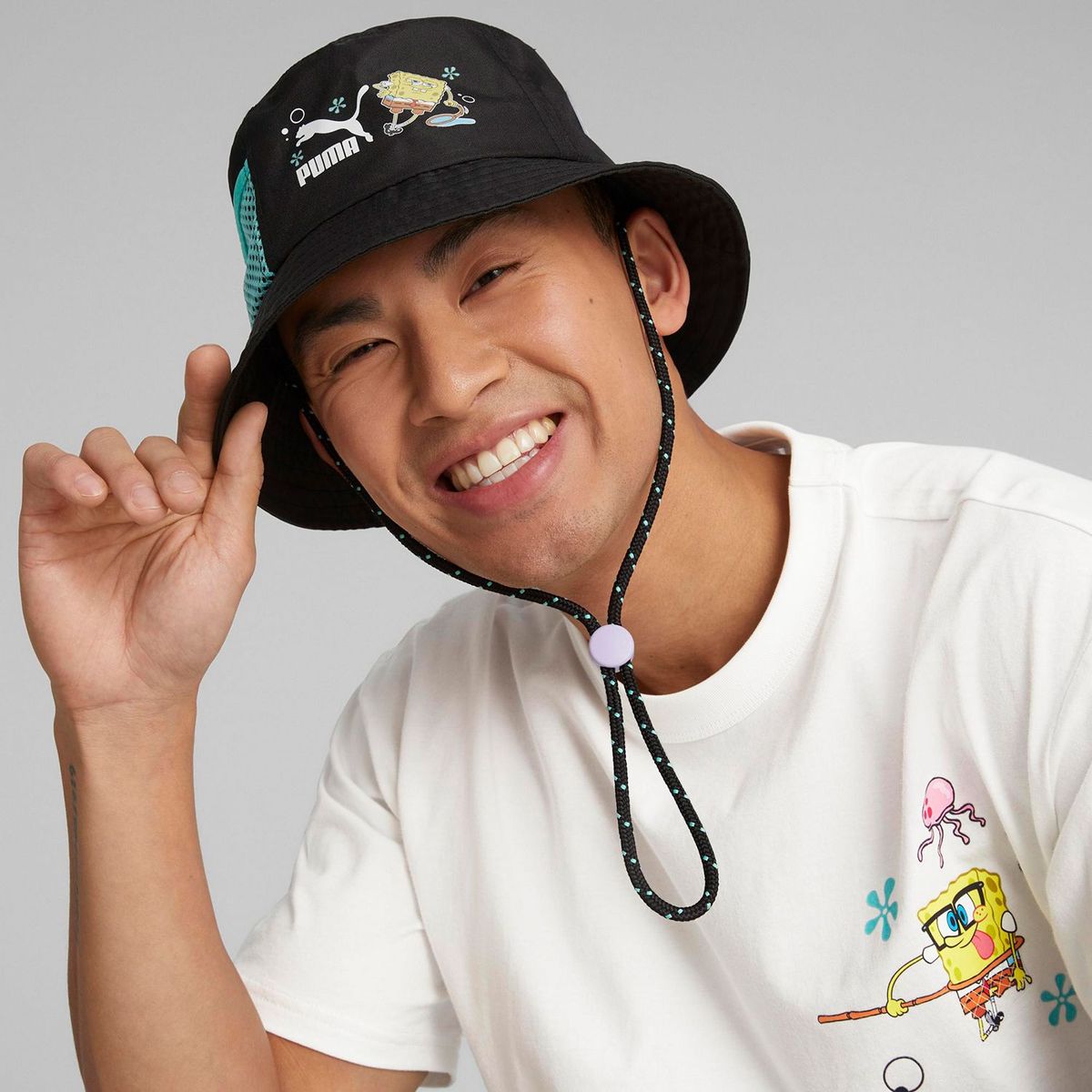 PUMA - Gorro Deportivo Puma x SpongeBob Bucket Hat