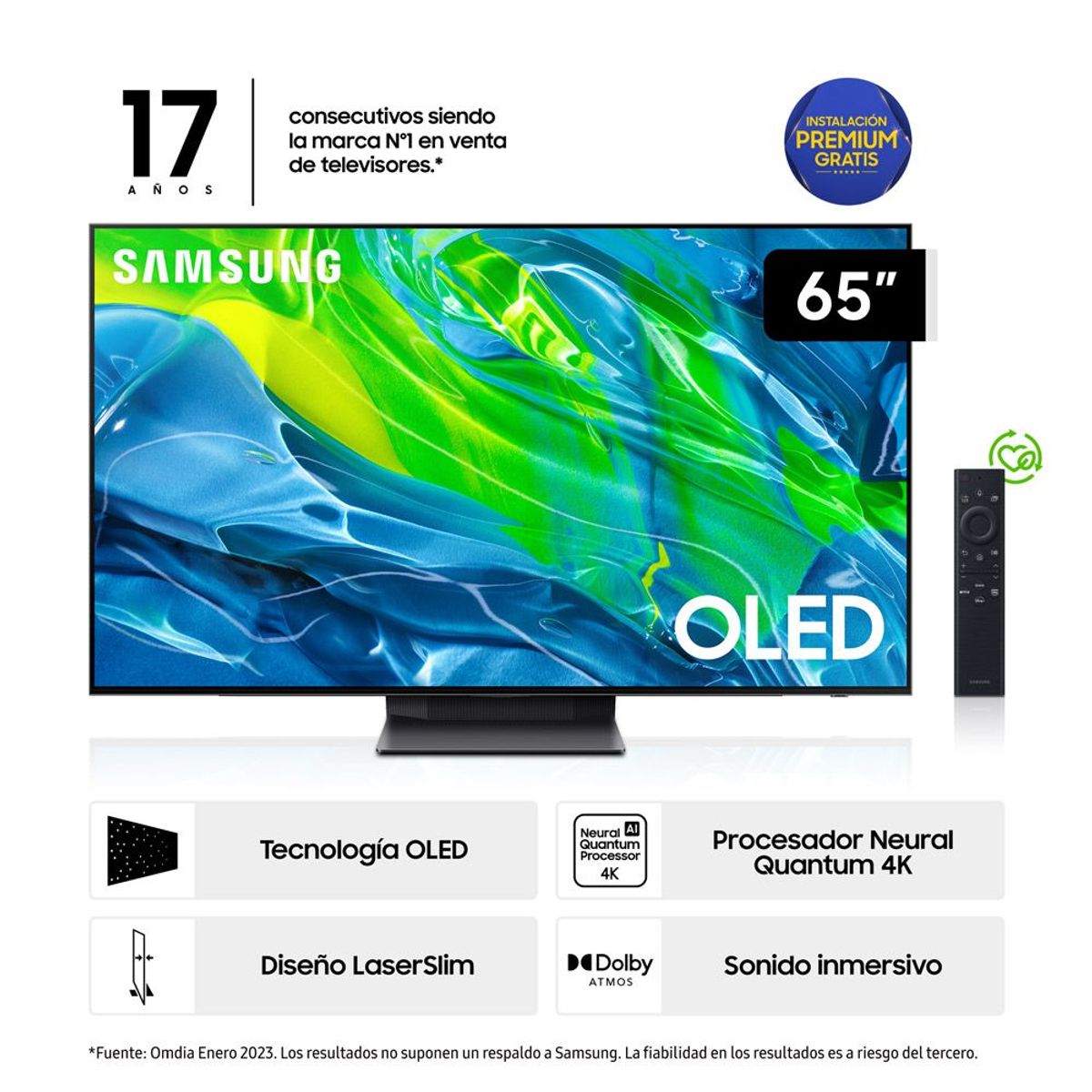 SAMSUNG - Samsung Oled 4k 65 Smart Tv Qn65s95bagxpe