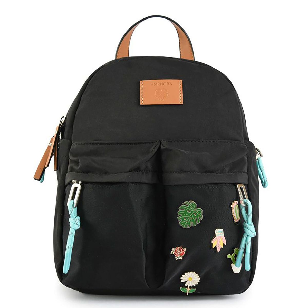 AMPHORA - Mochila Mujer Amphora Plants Negro