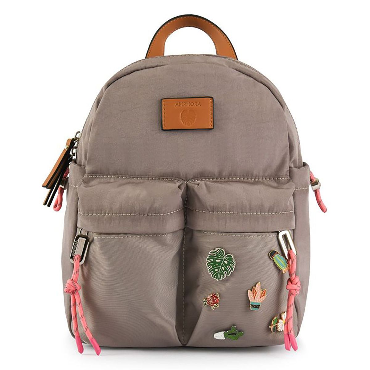 AMPHORA - Mochila Mujer Amphora Plants Taupe