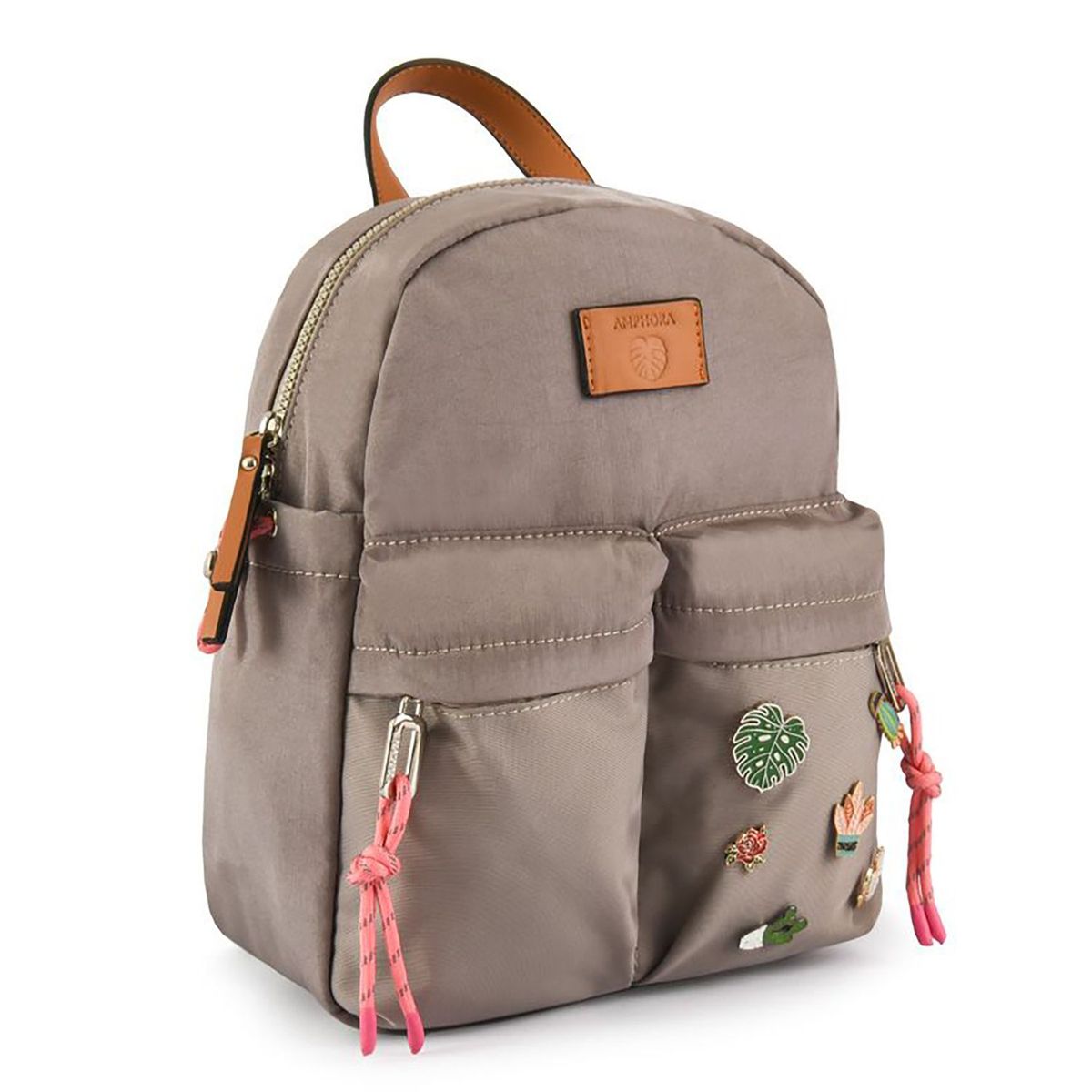 AMPHORA - Mochila Mujer Amphora Plants Taupe