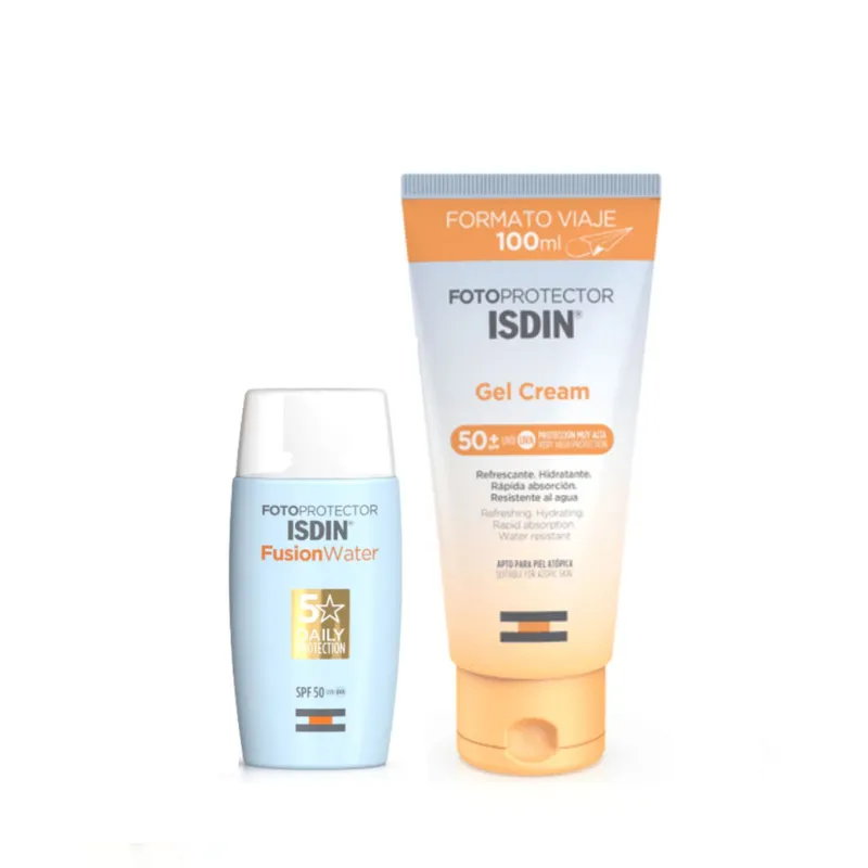 ISDIN - Pack Isdin Fotoprotector Fusion Water 50 ml + Gel Cream 100 ml
