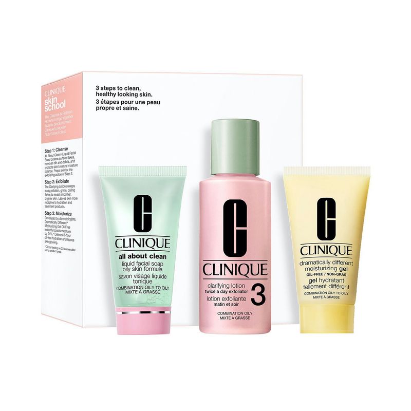 CLINIQUE - Set Skin School Supplies: Limpieza Y Frescura Para Piel Grasa 60 Ml