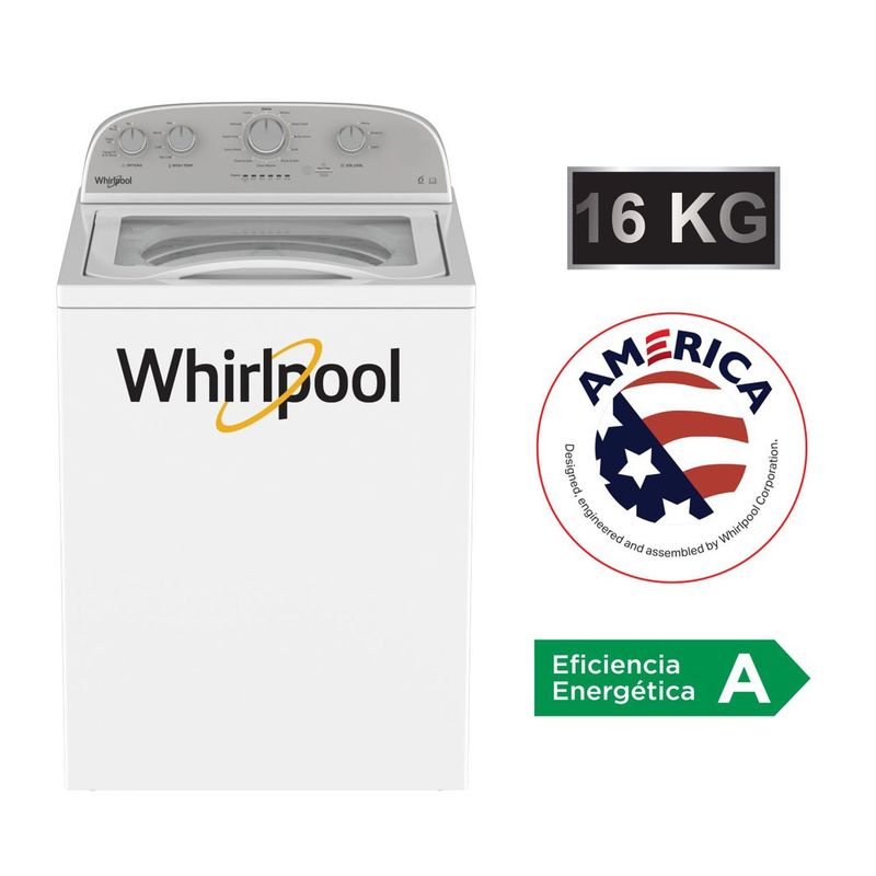 WHIRLPOOL - Lavadora Whirlpool Carga Superior 16 Kg Blanca