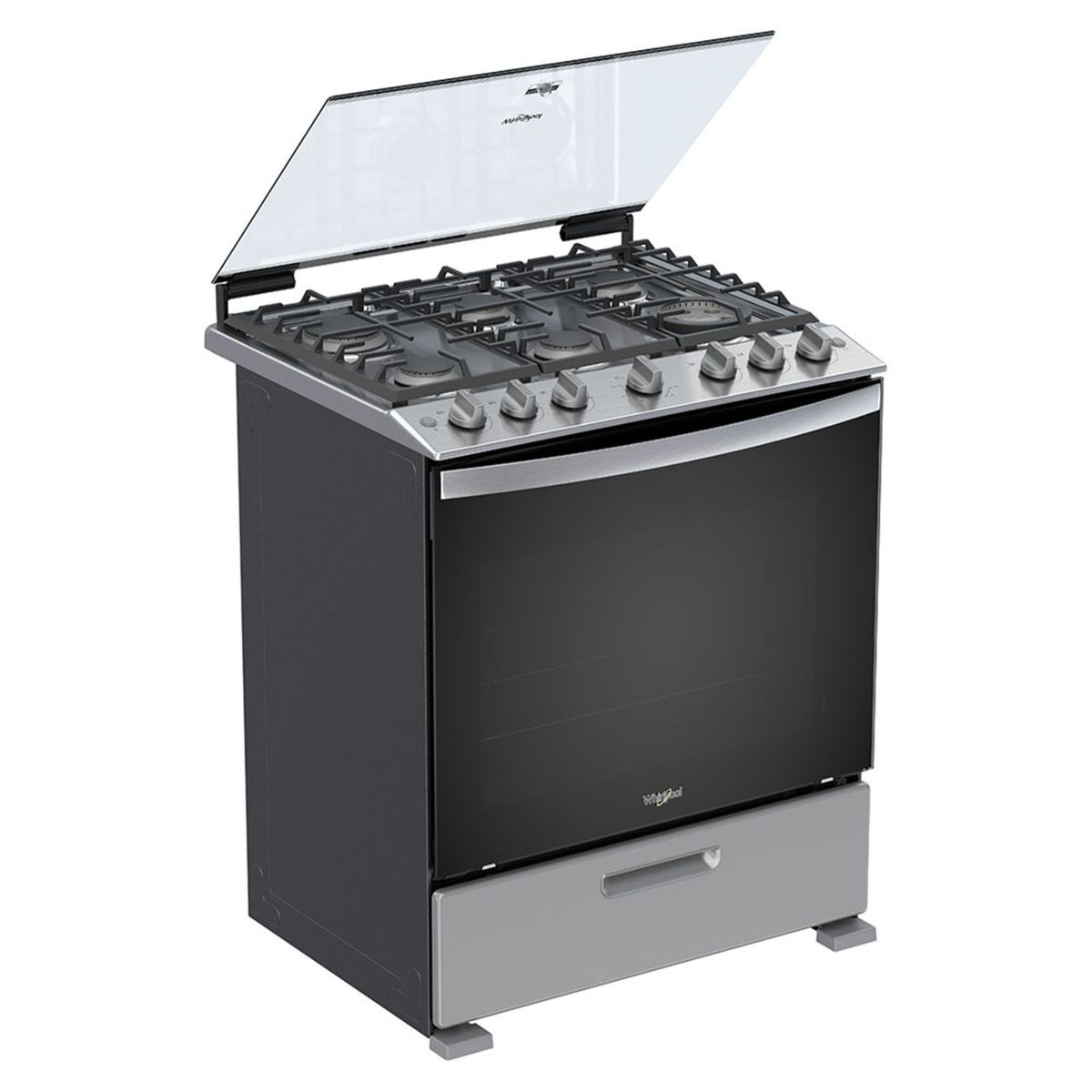 WHIRLPOOL - Cocina Xpert Flamma 6 Puestos a Gas Whirlpool