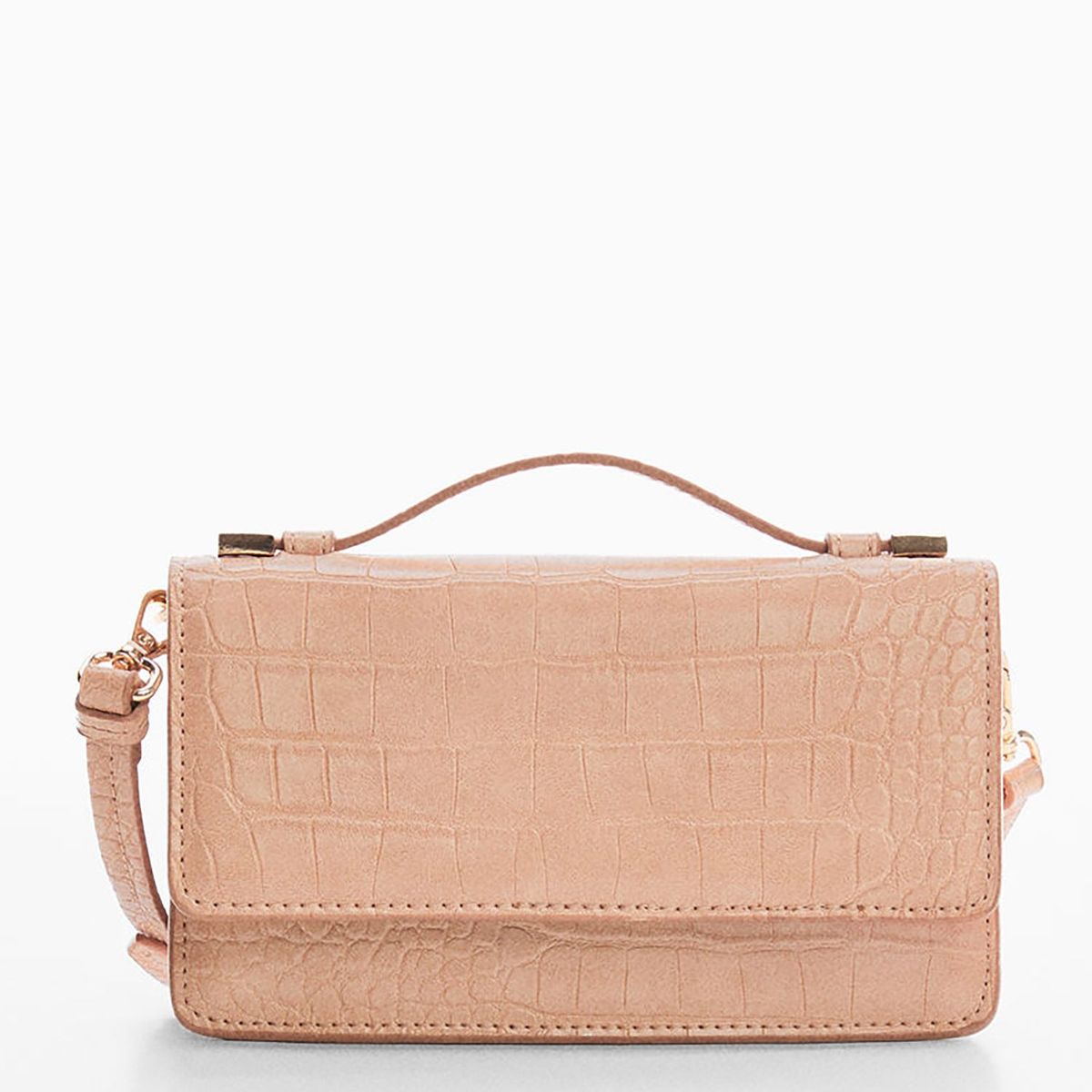MANGO - Bolso efecto cocodrilo