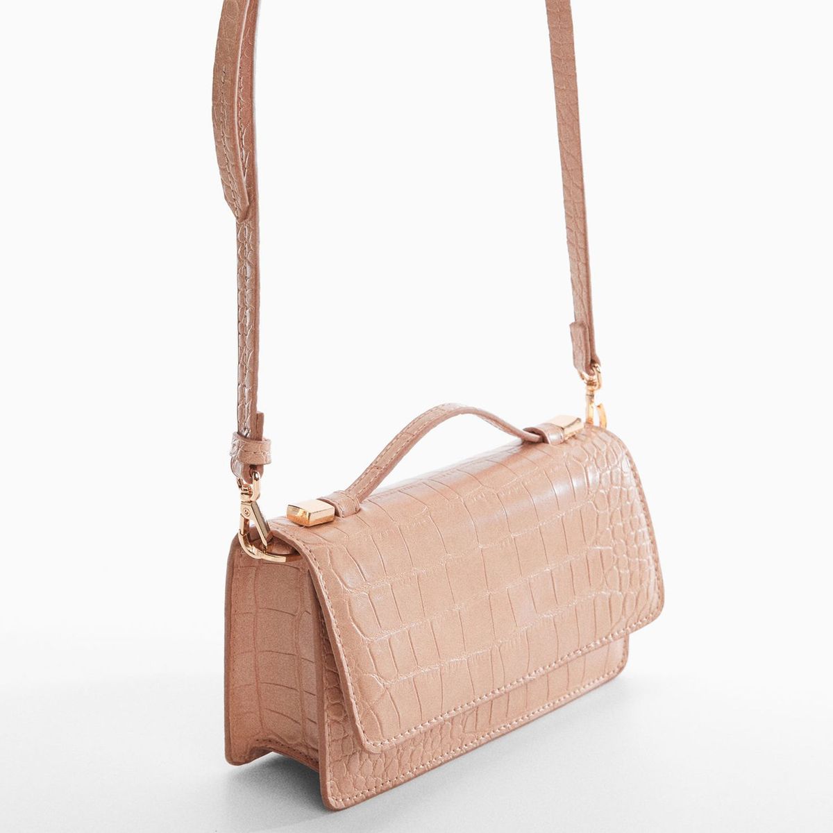 MANGO - Bolso efecto cocodrilo