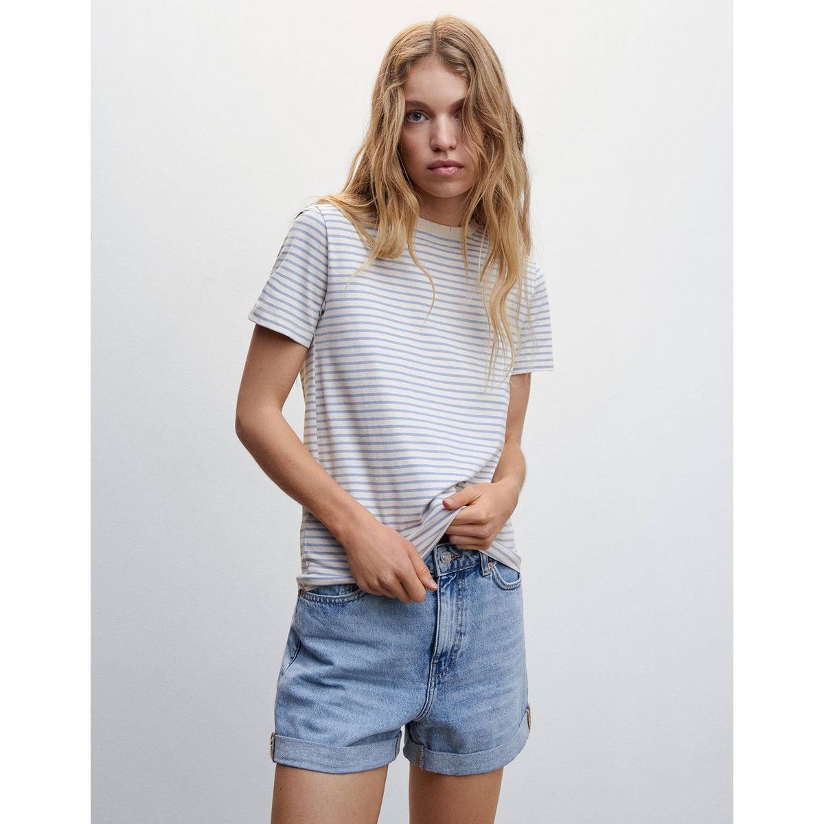 MANGO - Polo Manga Corta Algodón Mujer Mango