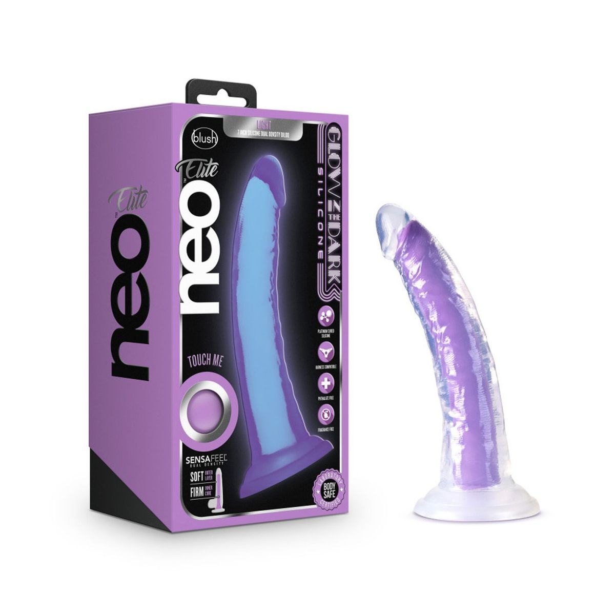 BANANA POP - Neo Elite Glow In The Dark Dildo 19 cm