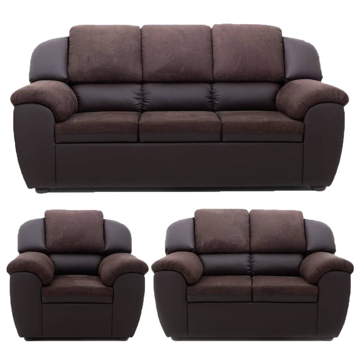 GENERICO - Juego de Sala Riveli 3-2-1 Cuerpos Asientos Fijos