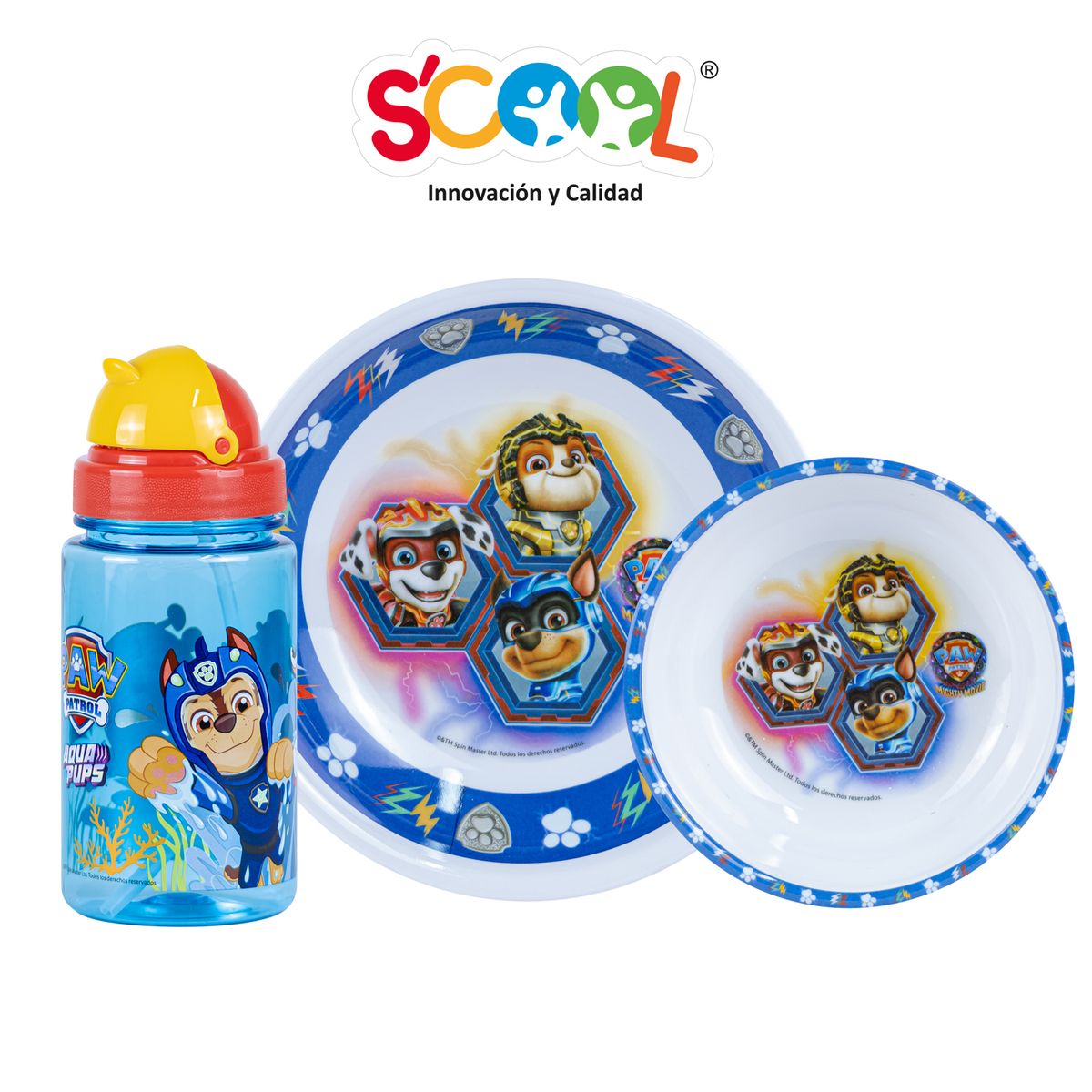 SCOOL - Set Vajilla De Melamine 3pz Paw Patrol H