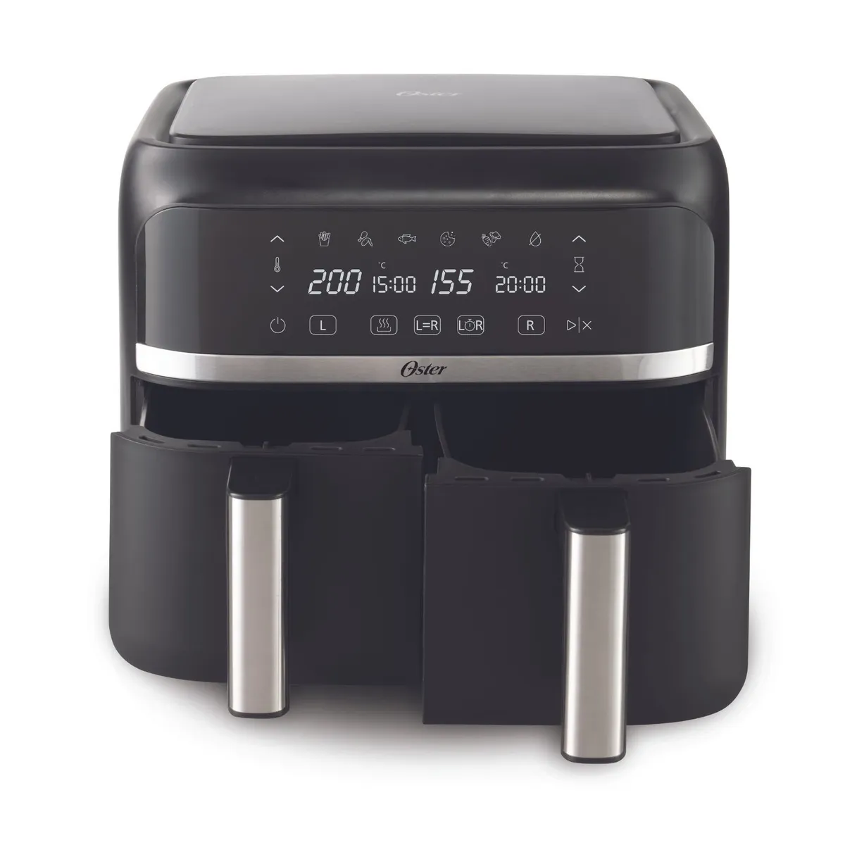 OSTER - Freidora de Aire Dual Oster 7.6 L Digital con recubrimiento DiamondForce CKSTAF7.