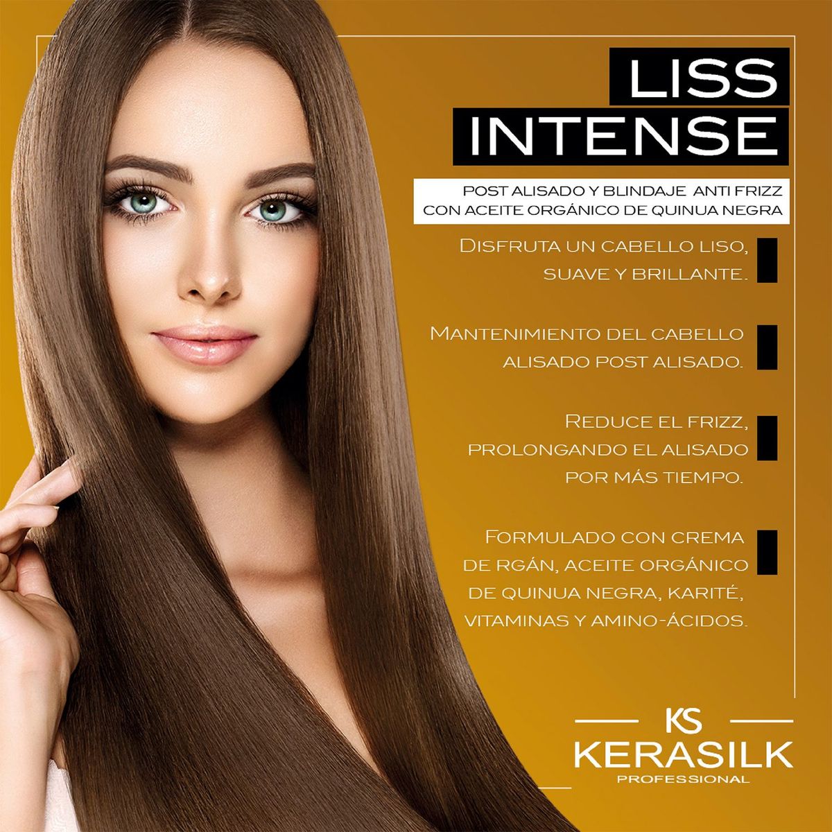 KERASILK PROFESSIONAL - Shampoo Post Alisado Anti frizz Kerasilk 1lt Liss