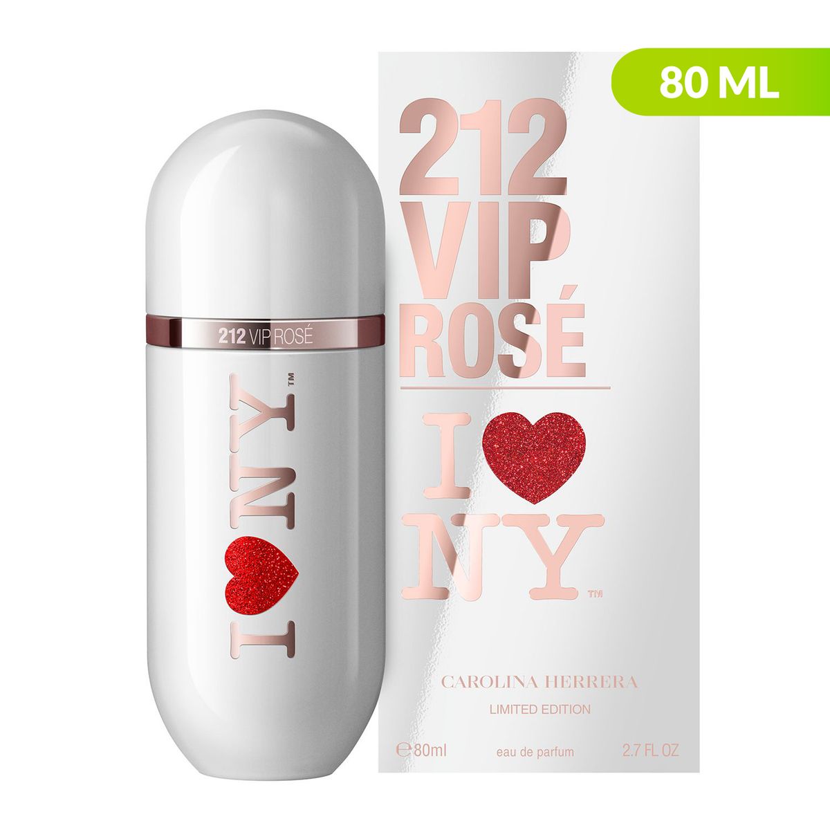 CAROLINA HERRERA - 212 VIP Rose I LOVE NYC EDP 80 ml CAROLINA HERRERA Mujer