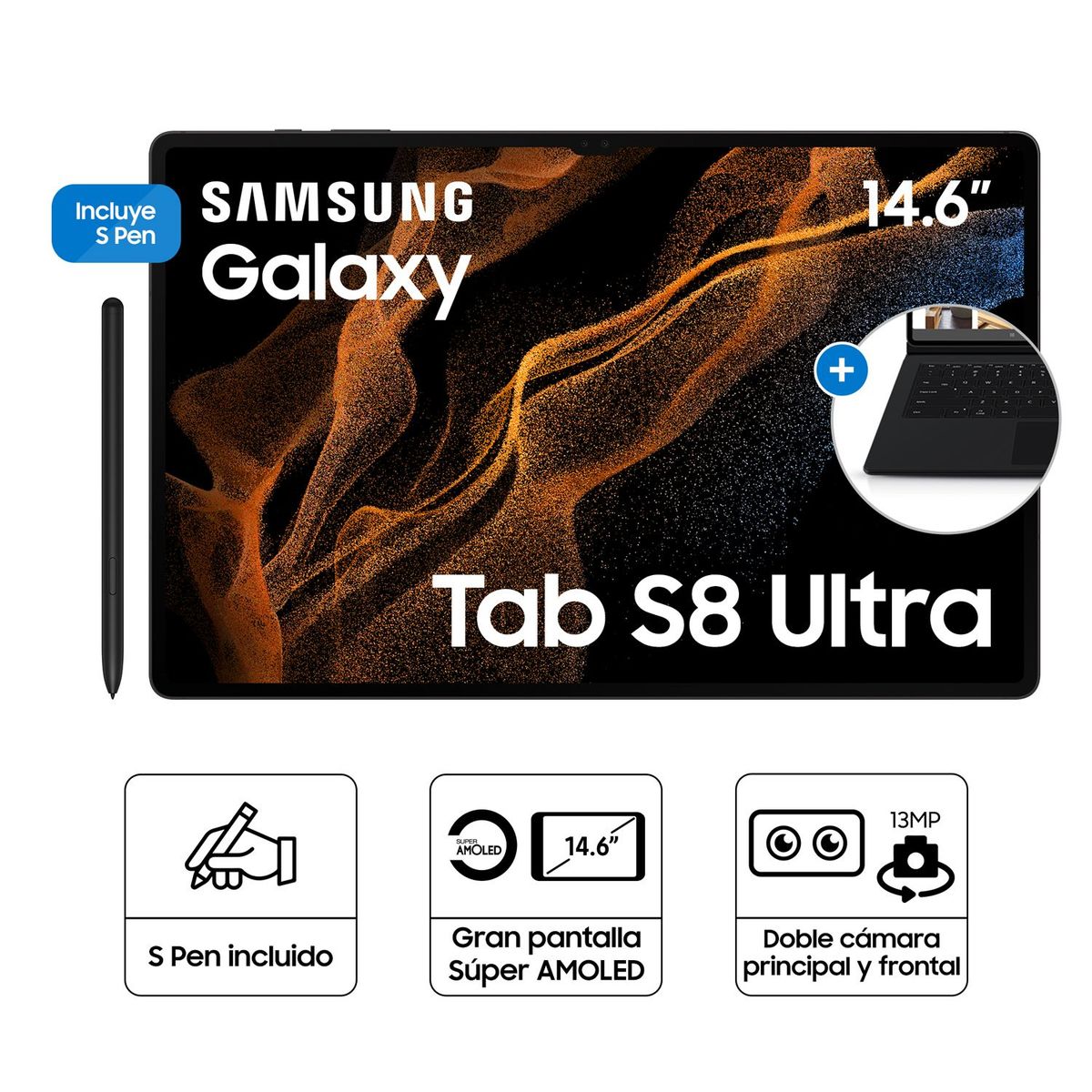 SAMSUNG - Galaxy Tab S8 Ultra Grafito w/ KBD + Galaxy Tab S6 Lite