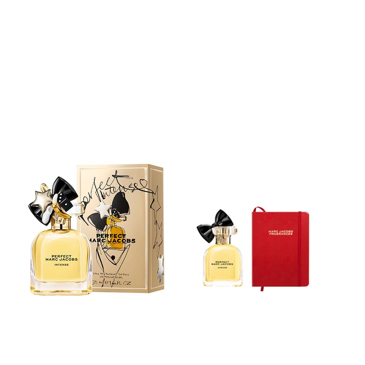 MARC JACOBS - Marc Jacobs Perfect Intense Edp 50 ml + MJ Perfect Intense Edp 5 ml + Libreta MJ