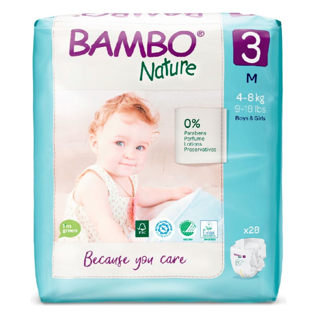 BAMBO NATURE - Pañal Bambo Nature Talla 3 (M) - 6 Paquetes De 28 Unid