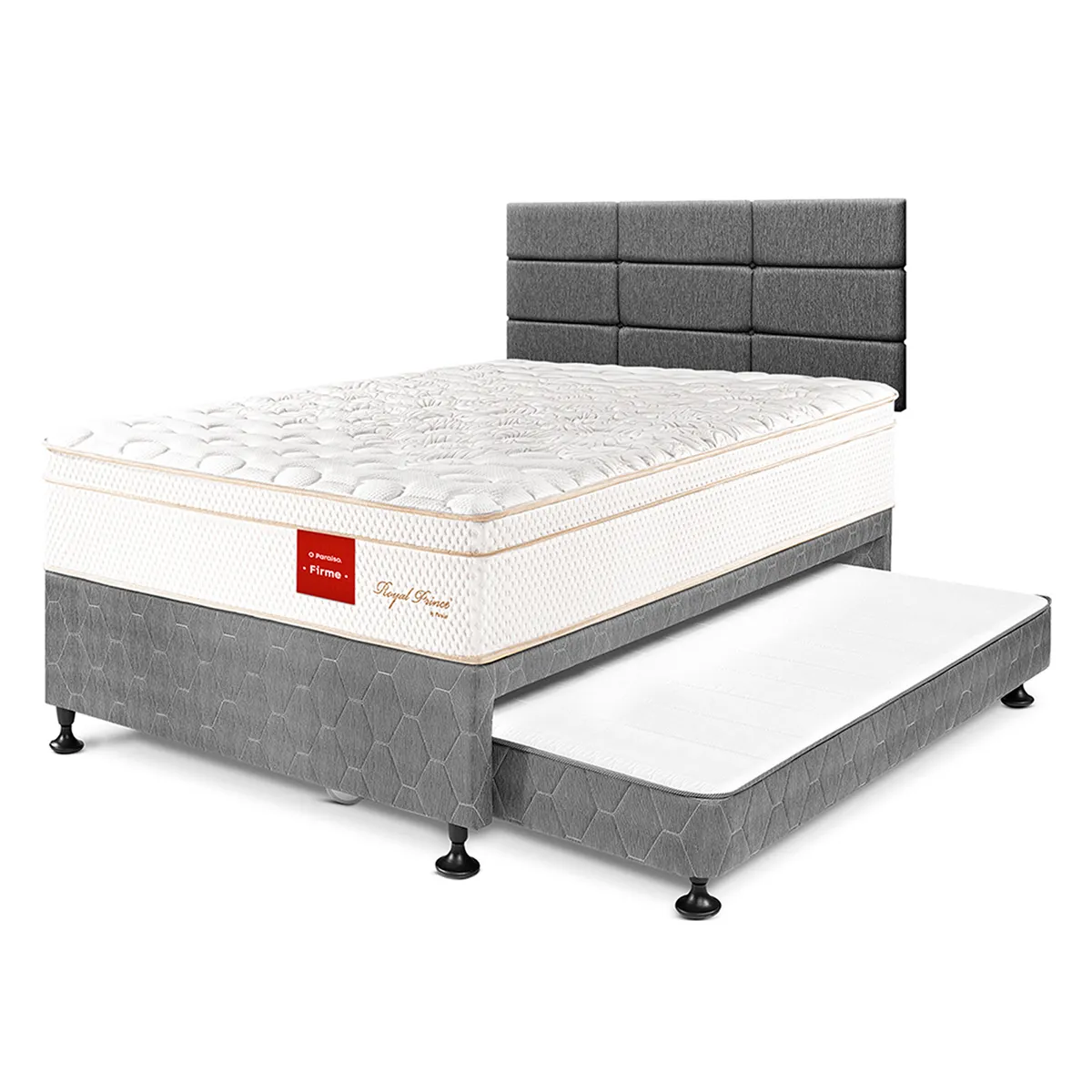 PARAISO - Dormitorio Diván Royal Prince Firme 1.5 Plz + 1 Almohada Viscoelástica