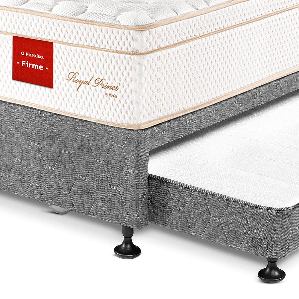 PARAISO - Cama Diván Royal Prince Firme 2 Plz + 2 Almohadas Viscoelásticas