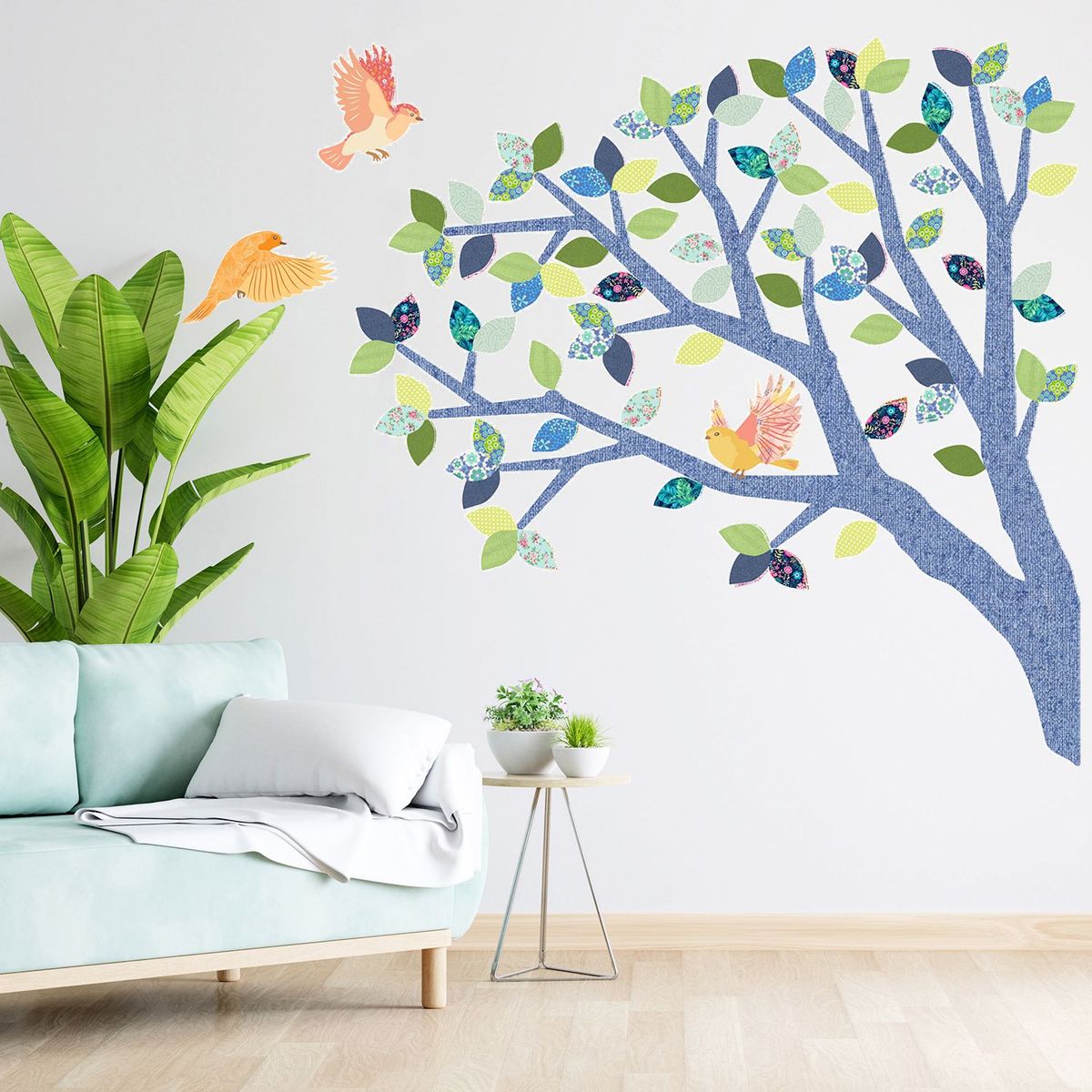 STICKART - Vinilo Árbol Roble Azul