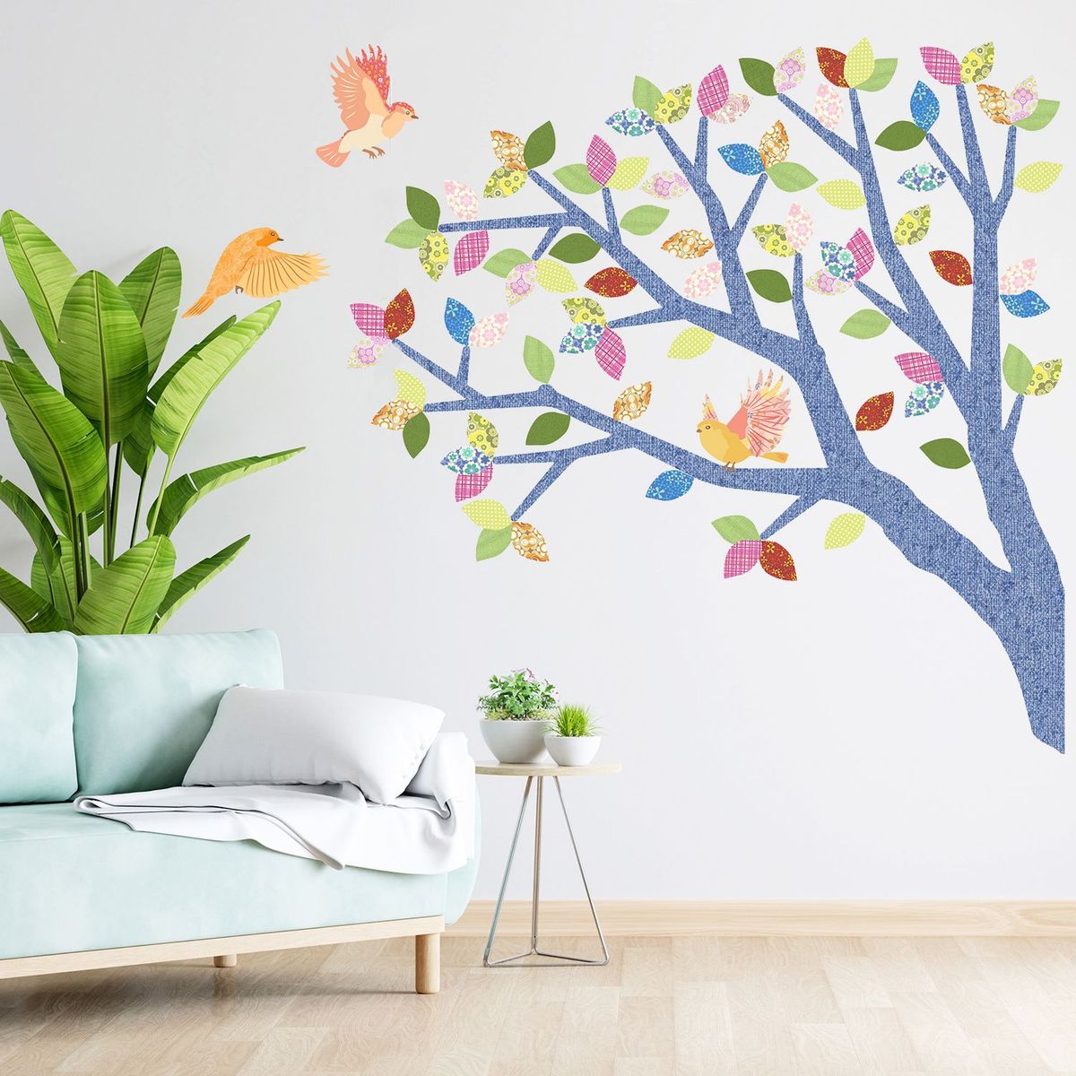 STICKART - Vinilo Árbol Roble Azul